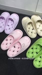 New Eva Thick-Soled Sandals For Women Breathable Slippers Water-Draining Non-Slip For Bathing Suitable For MenS Home Use Indoors