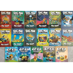 Dog Man Epic Adventure Collection: Humorous Childrens Graphic Novels by Dav Pilkey - 18 Book Set