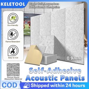 24pcs Acoustic Panel Self Adhesive Sound Proof Foam Panels Square Acoustic Wall Panels Sound Dampening Pads Recording Studio Office Karaoke