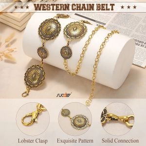 Womens Decorative Dress Belt Vintage Waist Chain Jeans Belt Decorative Dress Belt