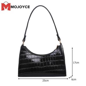 MOJOYCE Fashion Women Shoulder Bag Zipper PU Leather Crossbody Bag for Leisure and Casual Outings