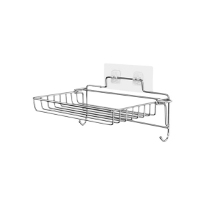 BAGUO(霸果) Stainless Steel Folding Storage Rack Wall Mounted Nail-Free Seasoning Jars Shelf Kitchen Organizer Space Saving Multi-layer Storage Rack for Kitchen