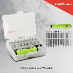 COD Obeng Set Paling Lengkap Magnetic + Kotak Penyimpanan Taffware / Obeng Set 32 in 1 Magnetic Screwdrivers Tool for Smartphone - 7089C / Untuk Servis HP Laptop lengkap dan Alat Elektronik laninnya / Untuk Tekhnisi Konter