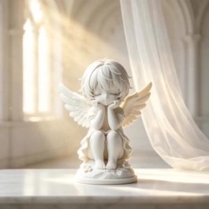 xpkQ Prayer Angel Ornament 3D Printed Statue Healing Home Decor Warm Atmosphere Bedroom Living Room Desktop Decoration Cute Angel K7M2P