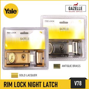 Yale Rim Lock Gate Lock Night Latch Nightlatch Rim Lock Door Lock Dead lock Door Latch - V78 / P1 / P77 / P88 / P89 / V198 VYE564 GL AB