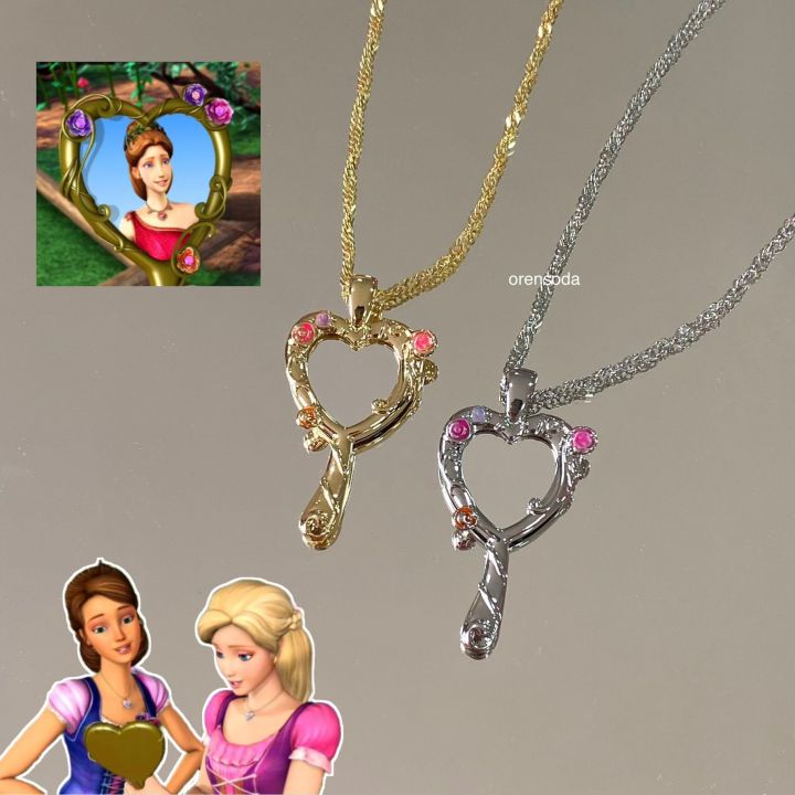 Barbie the diamond castle Mirror Necklace Mirror Necklace With