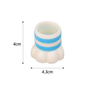 4pcs Table Chair Leg Covers Cartoon Cat Claw Chair Foot Protectors Silent Anti-Slip Silicone Furniture Table Leg Pads Floor Protectors