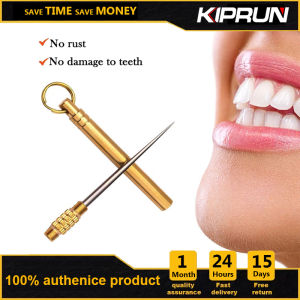 KIPRUN Titanium Toothpick Outdoor Portable Multi-Purpose Toothpick Bottle Fruit Fork Camping Tool Toothpick Tube Is More Durable Than Floss