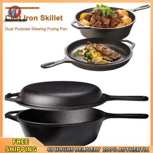 Winnereco Versatile Cast Iron Fry Pan with Handle 10-inch Suitable for Frying Searing and Baking in Kitchen