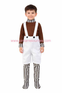 READY STOCK Kids Children Oompa Loompa Charlie & The Chocolate Factory Story Book Character Movie Character Costume Carton Halloween