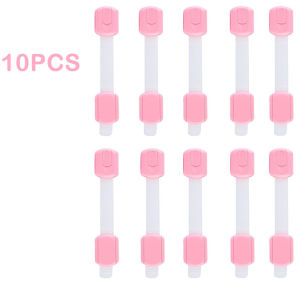 10PCS Child Safety Strap Locks Adjustable Anti Pinch Lock 3M Backing Adhesive Installation For Cabinets and Drawers Toilet Fridge Etc