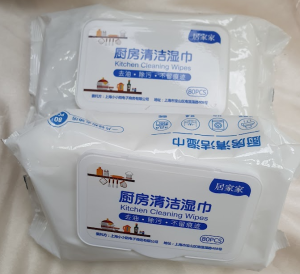 [Ready Stock] Kitchen Wet Wipes Gentle on Skin (80pcs per pack) No Rinsing Needed