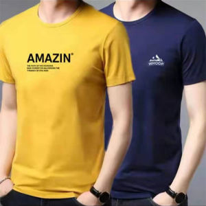 Large Size Youth Casual T-shirt Short-Sleeved Mens College and High School Students Wear Korean Shirts Solid Color Round Neck Half Sleeves