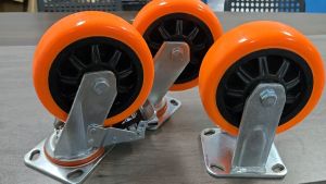 ล้อ PU สำหรับงานหนัก+เสียงรบกวนต่ำ+ความสามารถในการรับน้ำหนัก 500 กก.