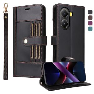 Vỏ điện thoại cho Xiaomi mi POCO X7 F7 F6 X6 M6 X3 Pro/POCO X3 NFC ví da từ nắp gập có khe cắm thẻ vỏ