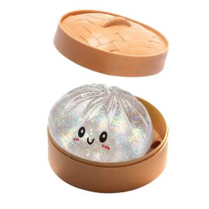LARSC fidget toys squishy toy Soft Dough Ball Steamed Bun Squeeze Toy Squeezable Low Rebound Sensory Stress Relief Toy Kids Adults Realistic Appearance Slow Rebound Toy Home Office