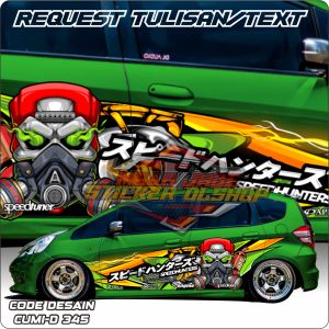 DECAL STICKER CUSTOM NAMA- STICKER MOBIL JAZZ BRIO AGYA AYLA SIGRA- DESAIN TERBARU