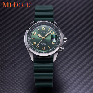 Milifortic S089 Alpinist Homage Sport Watch Men Inner Compass Bezel Rubber Strap ST2130Automatic Waterproof 39.5MM Watch for Men