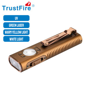 Flashlight Trustfire Minix3 Rechargeable LED EDC Flashlight 1050 Lumens Type-C USB C Charging Torch Mini Light MVB Optics with Magnet Lan With green laser and warm light