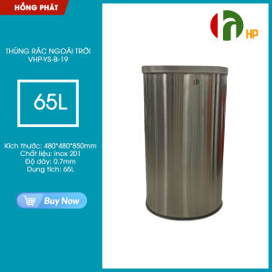 Thùng rác ngoài trời Hồng Phát VHP-YS-B-19 thiết kế nắp lật dung tích lớn