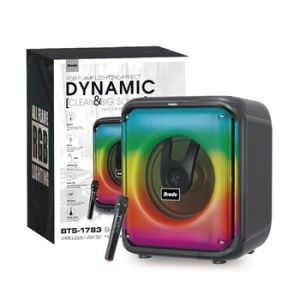 BRODU BTS 1783 Bluetooth Speaker  IKARAOKE BOX professional system RGB Light with microphone PARTY BOX Speaker | Good Quality