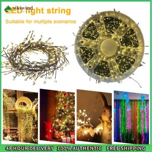 Warm White LED Fairy String Lights with Auto Timer for Christmas Tree and Garden Decor 10M Waterproof LED Light Source for Indoor Outdoor Use