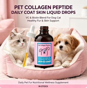 Buy 2and get 1freePet Collagen Peptide Liquid Drops With Dog Cat Daily Healthy Coat & Skin Support60ml