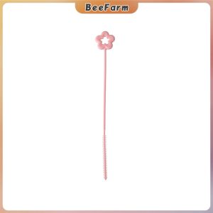 BeeFarm Reusable Silicone Straw Cleaner Brush Straw Cleaning Brush Extra Long Straw Brush