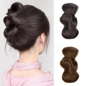 YOYO CHARMING Kẹp càng cua Tóc giả đầu búi hoa Nối tóc Tóc tổng hợp Chignon Nút Bướm Thời trang Băng Đô Tóc Búi thấp Phụ nữ