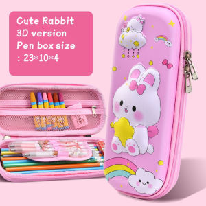3D Unicorn/Rocket Pencil Case Student Large Size Stationery Box Girl boy Childrens Pencil Boxes bag