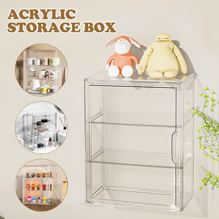 Transparent Storage Rack Acrylic Display Case Cosmetics Storage ...