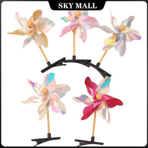 10pcs Laser color Windmill Hair Clip Duckbill Clip Hairpin Headdress