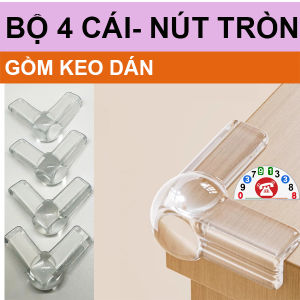 Combo 4 Miếng Nhựa Dẻo Chống Va ĐậpDụng Cụ Chặn GócBọc Góc Chống Va Chạm