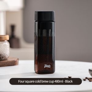BINCOO Cold Brew Coffee Cup with Filter Portable Tritan Water Bottle with Strainer Large Capacity 500ML