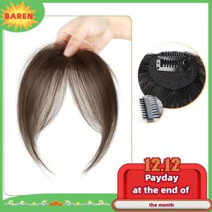BAREN วิกผมหน้าม้าปลอมทำจากผมหน้าม้าทำจากสังเคราะห์มีปอยผมต่อผมหน้าม้าแบบธรรมชาติที่มองไม่เห็น