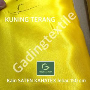 ( per 1 meter ) kain SATEN KAHATEX satin polos lebar 150 cm polyester bahan baju bridesmaid gamis nari tari dekorasi dekor ruangan hordeng gorden background backdrop foto umbul bendera merah putih kacu slayer pramuka hidden box hantaran toga wisuda