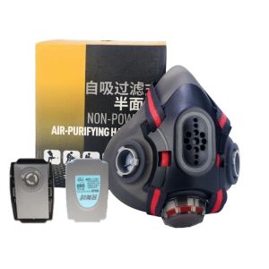 XYEHS Low-Profile Half Face Gas/Dust Mask Respirator(Mask Only or W/ Dust Filters) TPE Facepiece Protector for Gases Vapors Dust2026