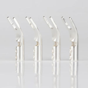 sy1525s pure copper silver plated spade plug speaker cable wire connector HiFi fork connector