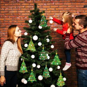 [COD] Technicolore 24pcs Christmas Crafts For Kids - DIY Xmas Tree Ornaments With Sticker Kits - Set For Holiday Decorations Party Favors