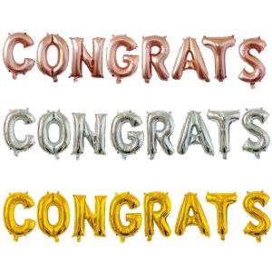 16" Congrats Foil Balloons Banner Graduation Engagement Party Decoration
