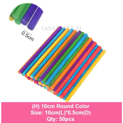 Wooden Craft Paddle Pop Popsicle Ice Cream Match Sticks Sawtooth Zigzag Dowel Rods DIY Art Natural Color