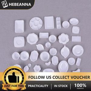 33pcs Mini Dollhouse Miniature Kitchen utensils dish plate tableware Toys