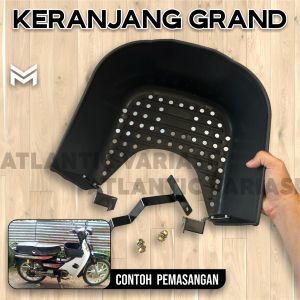 KERANJANG MOTOR HONDA /RAK PENYIMPAN BARANG / KERANJANG SAYUR GRAND MOTOR PLUS BAUT DAN BREKET DUDUKAN / KRANJANG TENGAH GRAND BAGASI TENGAH HONDA  ASTREA PNP ORIGINAL BRAND MOSCOW