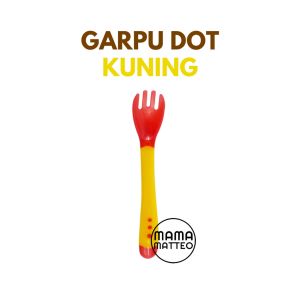 Sendok Garpu Makan Bayi Silikon Dot / Spoon Fork Lentur Baby Kids Silicone MPASI Anak Sensor Warna Kuning Biru Orange