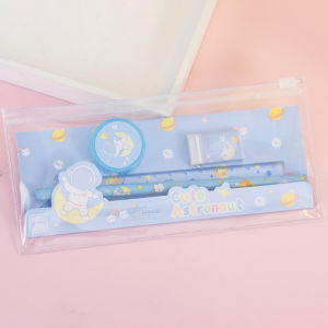 Bayar Di Tempat - Alat Tulis Set Mini Stationary / Set Alat Tulis 5 In 1 Karakter