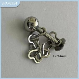 【SHANGZE4】 16G Tình Yêu Trái Tim Chuỗi Lip Stud Thép Không Gỉ Thời Trang Đơn Giản Có Thể Tháo Rời Sụn Stud Bông Tai Đồ Trang Sức Cơ Thể Cho Hàng Ngày Mặc Quà Tặng