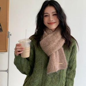ZYJC Đan len Khăn giữ ấm cổ Chống lạnh Chống gió Khăn choàng Đa năng Khăn quàng cổ Mùa thu và mùa đông