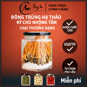 Đông Trùng Hạ Thảo Ký Chủ Nhộng Tằm Thượng Hạng nguyên con 100% Sấy Thăng Hoa | Ông An