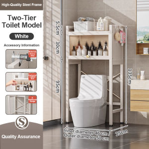 Nearra Black Washing Machine Rack with Cover Dust-Proof And Rust-Proof Toilet Rack Storage For Bathroom