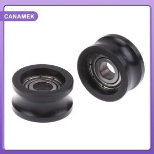 【CANAMEK】 1Pcs R5x16x8.5mm U-shaped Bearing Roller 695 Bearing Moving Pulley Rubber Roller Mute Elasticity Roller Pulley